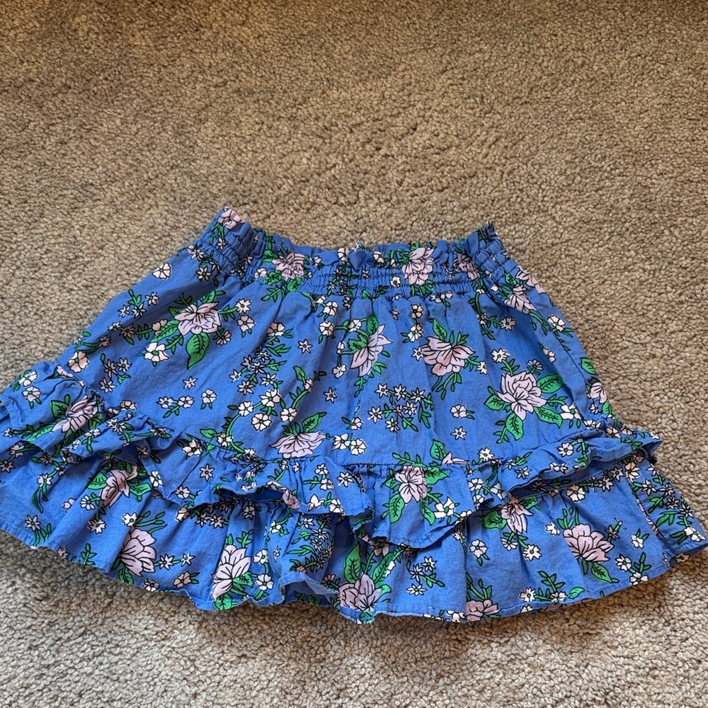 Crewcuts Blue Floral Mini Skirt
